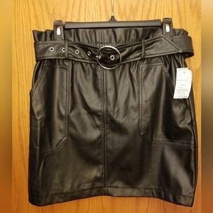 Haute Monde Faux Leather Skirt